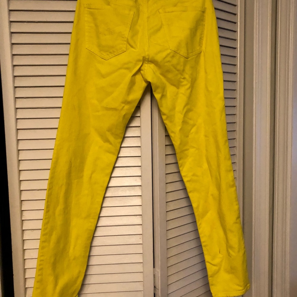 Gap “highlighter” yellow jeans